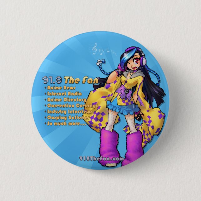 Badge Rond 5 Cm 91,8 Le bouton (Devant)