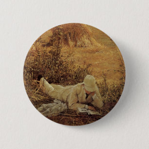 Badge Rond 5 Cm 94 Degrés à l'ombre, Sir Lawrence Alma Tadema