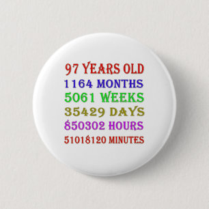 Badge Rond 5 Cm 97e anniversaire Jalons