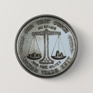 Badge Rond 5 Cm .999 Échelles d'un d'once de troy dos d'argent