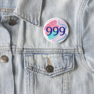 Badge Rond 5 Cm 999 Numéro d'ange Manifestation de renaissance spi
