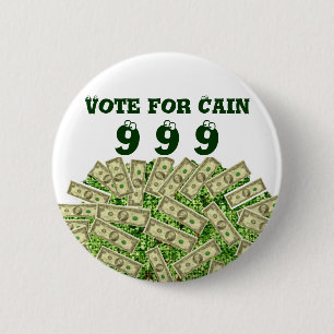 Badge Rond 5 Cm 999, Vote pour Cain_