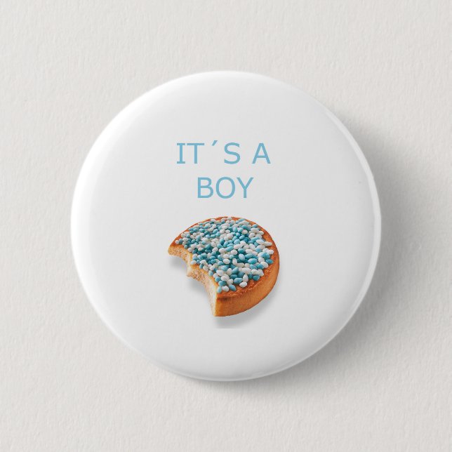 Badge Rond 5 Cm .a boy is born (Devant)