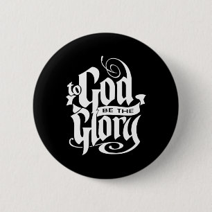 Badge Rond 5 Cm À Dieu soit la gloire Jésus Noël chrétien