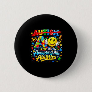 Badge Rond 5 Cm A est pour accepter les capacités sensibilisation