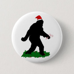 Badge Rond 5 Cm A fêté Noël, Gone Squatchin'