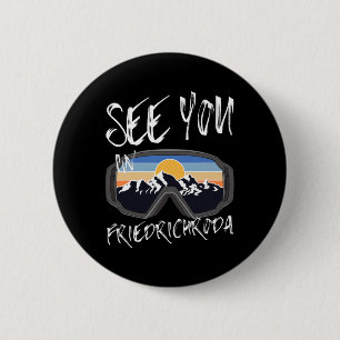 Badge Rond 5 Cm À Friedrichroda Allemagne Vacances Ski Gogg