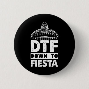 Badge Rond 5 Cm À La Fête Du Mexique Cinco De Mayo Black W