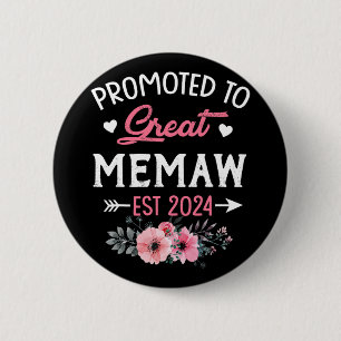 Badge Rond 5 Cm À la fleur Great Memaw Est 2024
