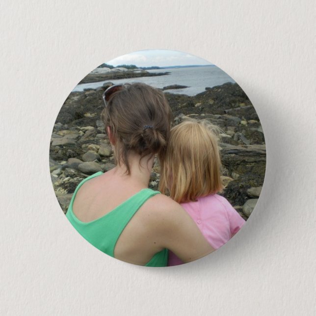 Badge Rond 5 Cm À la mer (Devant)