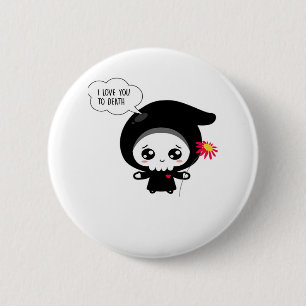 Badge Rond 5 Cm À la mort - Funny Valentines Jour Classique