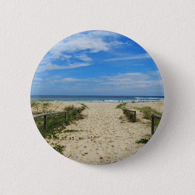 Badge Rond 5 Cm À la plage (Devant)