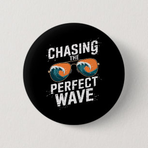Badge Rond 5 Cm À la poursuite de la vague parfaite de surf - Aven