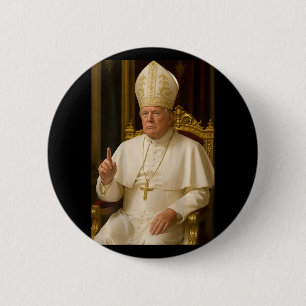 Badge Rond 5 Cm (à l'arrière) Le drôle Président Trump veut être l