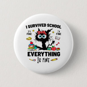 Badge Rond 5 Cm À l'école Joyeux premier jour de l'école C'est bie