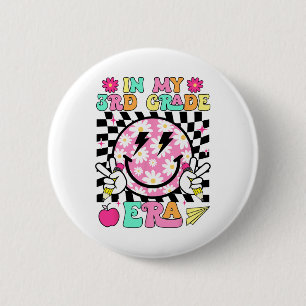Badge Rond 5 Cm À l'époque de ma 3e année Sourire Retour à l'école