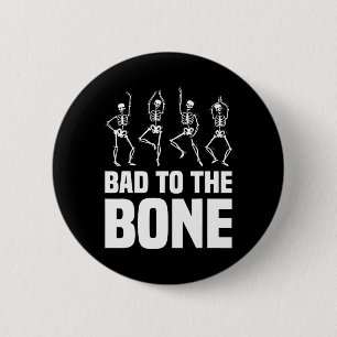 Badge Rond 5 Cm À l'os Squelette drôle Halloween Squelette