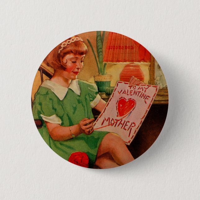 Badge Rond 5 Cm À ma mère Valentine (Devant)