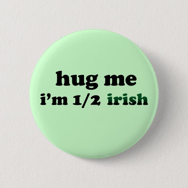 Badge Rond 5 Cm À moitié irlandais (Devant)