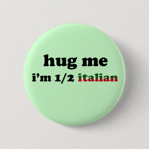Badge Rond 5 Cm À moitié italien