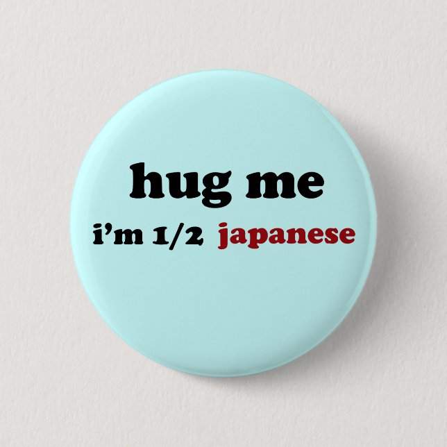 Badge Rond 5 Cm À moitié japonais (Devant)
