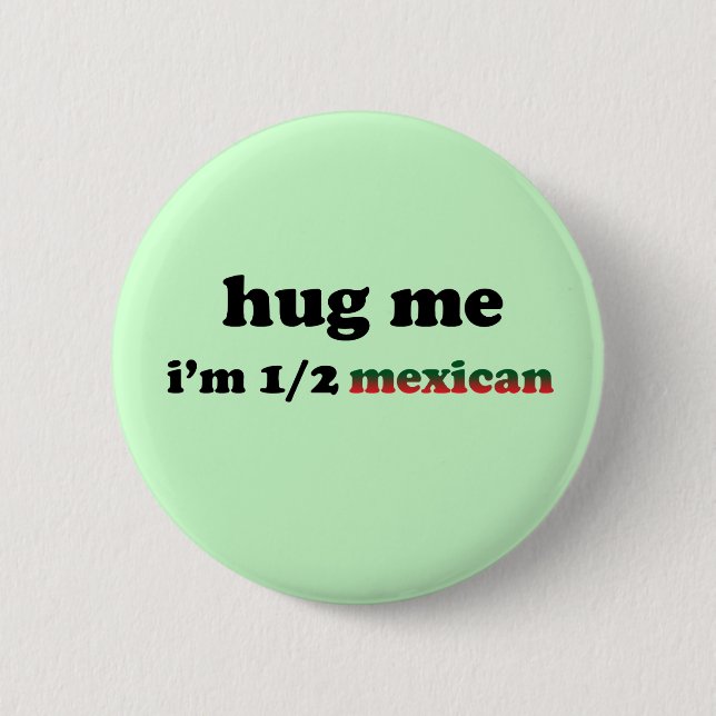 Badge Rond 5 Cm À moitié mexicain (Devant)