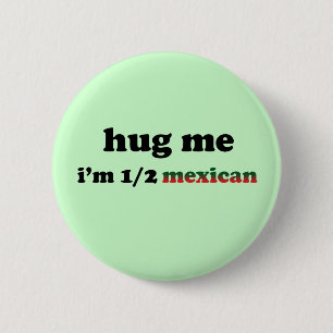 Badge Rond 5 Cm À moitié mexicain