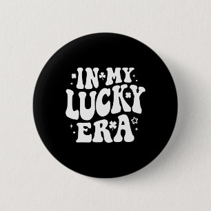 Badge Rond 5 Cm À mon époque chanceuse Groovy St Patricks Day Trèf