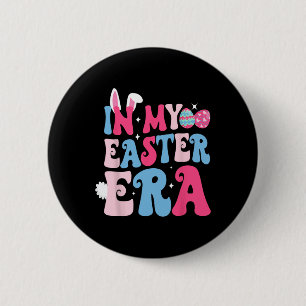 Badge Rond 5 Cm À mon époque de Pâques Rétro Groovy Joyeux jour de