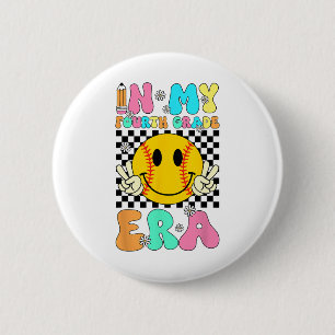 Badge Rond 5 Cm À mon ère de quatrième année Softll Rire rétro vis