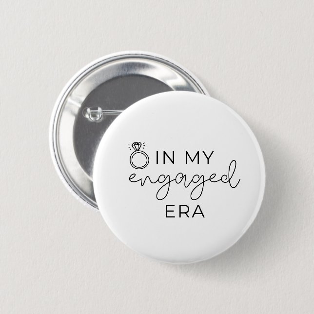 Badge Rond 5 Cm À mon ère fiancée (Devant & derrière)