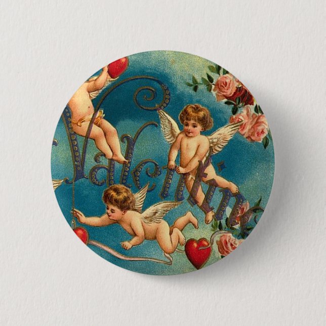 Badge Rond 5 Cm À mon Valentine (Devant)