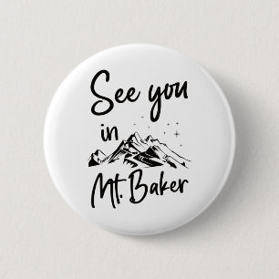 Badge Rond 5 Cm À Mt Baker Usa Vacances Ski