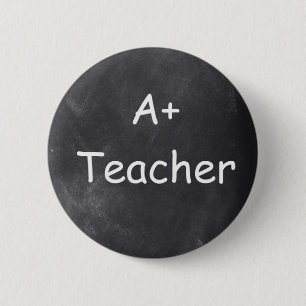Badge Rond 5 Cm A plus Teacher Chalkboard Design Venin Idea
