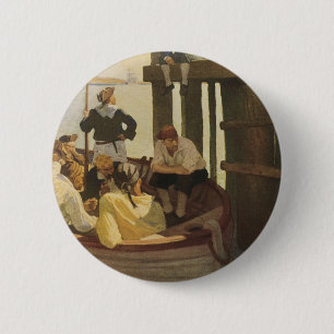 Badge Rond 5 Cm À Queen's Ferry par NC Wyeth, Vintages pirates