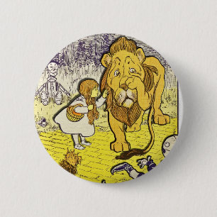 Badge Rond 5 Cm Ă?re copie vintage d'édition de magicien d'Oz