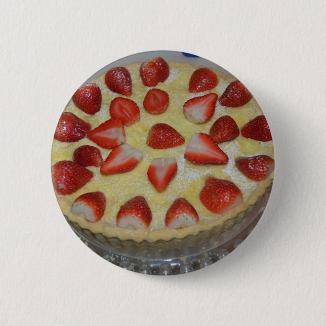 Badge Rond 5 Cm A strawberry cake (Devant)