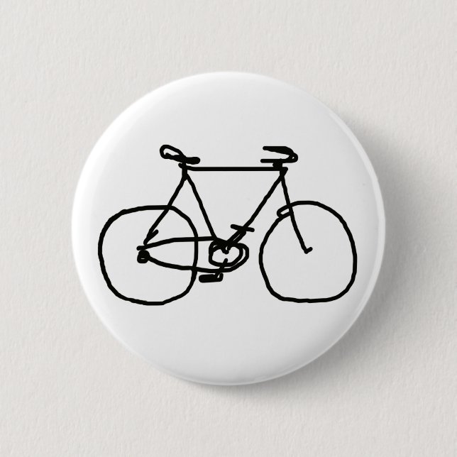 Badge Rond 5 Cm a stylized black bicycle (Devant)