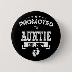 Badge Rond 5 Cm À Tante 2024 Nouvelle première mère Jour 1ère