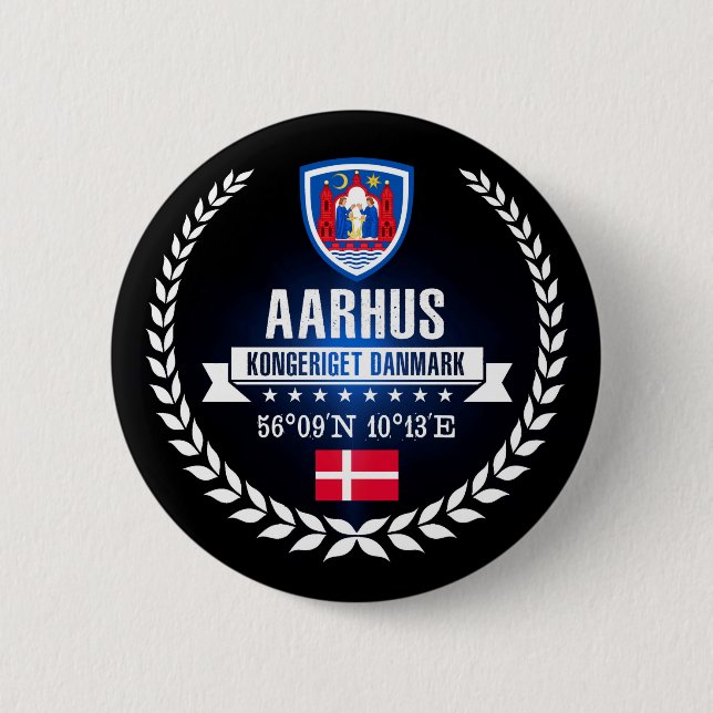 Badge Rond 5 Cm Aarhus (Devant)