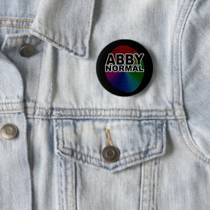 Badge Rond 5 Cm Abby anormal Normale Couleur Varangé Fou Spiral Fo