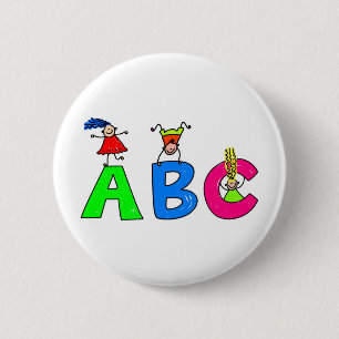 BADGE ROND 5 CM ABC
