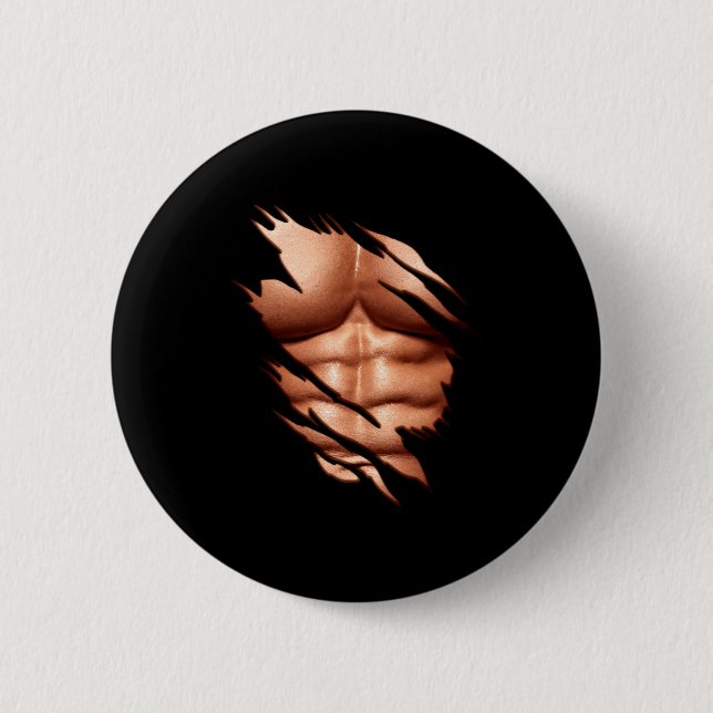 Badge Rond 5 Cm Abdos Clic Drôles  (Devant)