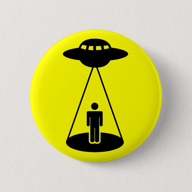Badge Rond 5 Cm Abduction d'UFO (Devant)