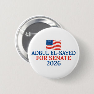 Badge Rond 5 Cm Abdul El-Sayed pour le Sénat Élection 2026