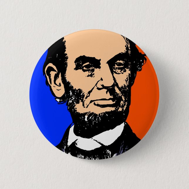 BADGE ROND 5 CM ABE LINCOLN (2) (Devant)