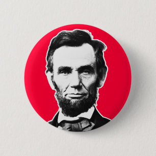Badge Rond 5 Cm Abe vintage Lincoln