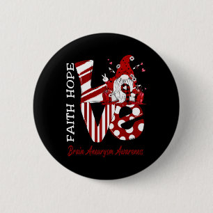 Badge Rond 5 Cm Abee Gnome Love Cerveau Aneurysme Sensibilisation