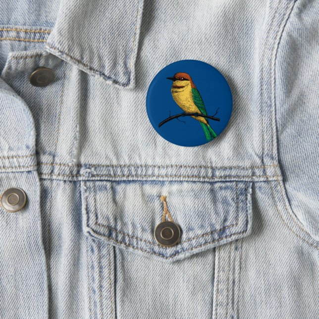 Badge Rond 5 Cm Abeille (En situation)