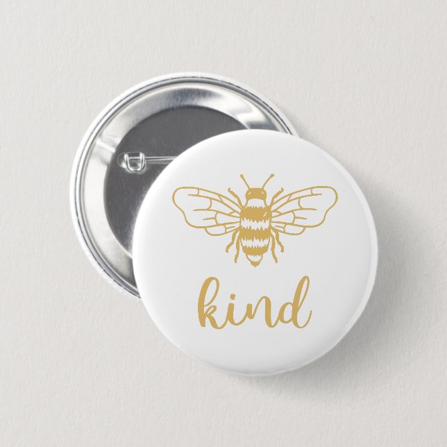 Badge Rond 5 Cm Abeille (Devant & derrière)